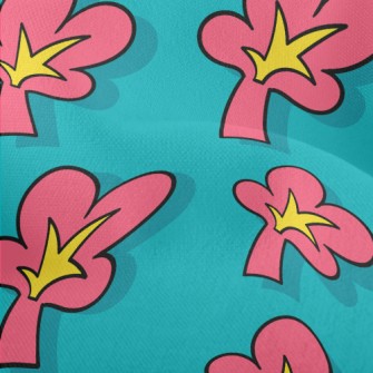Bright Large Flowers Lightweight Performance Linen