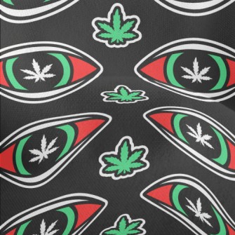 Eyes Cannabis Leaves Lightweight Performance Linen