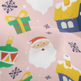 Santa Claus Giving Gifts Lightweight Performance Linen
