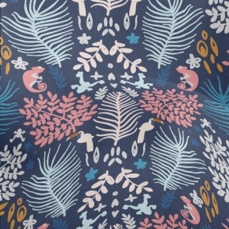 Tropical Forest Plants Lightweight Performance Linen