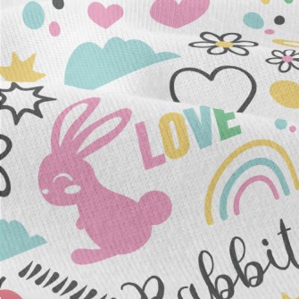 Colorful Jumping Bunny Modern Jersey