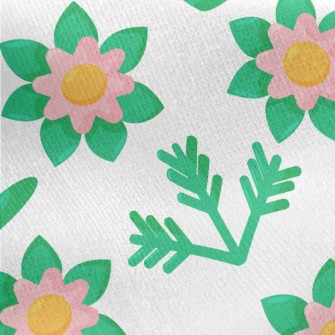 Elegant Flowers And Plants Jersey Backed Fleece