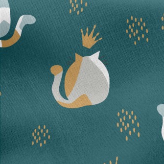 Cute Cat Butt Jersey Backed Fleece