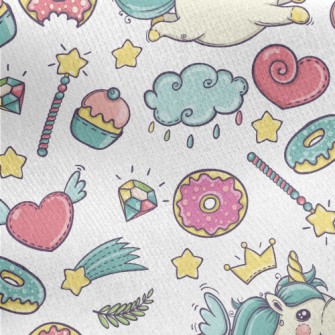 Fantasy Unicorn Jersey Backed Fleece