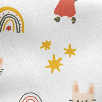 Changing Expression Cat Jersey Backed Fleece