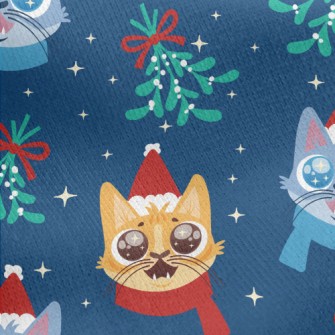 Shiny Eyes Cat Jersey Backed Fleece