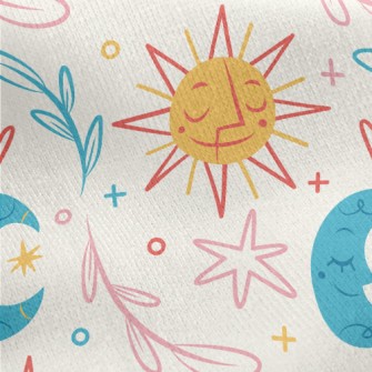 Gentle Sun And Moon Jersey Backed Fleece