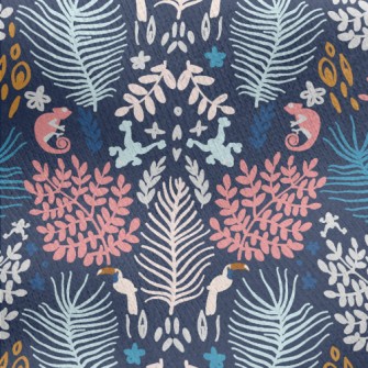 Tropical Forest Plants Jersey Backed Fleece