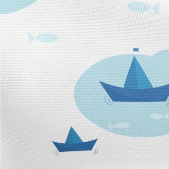 Cute Paper Sailboat Pongee