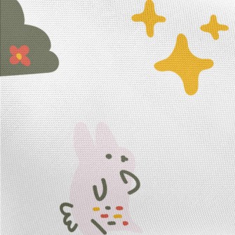 Rabbit Funny Dancing Pongee