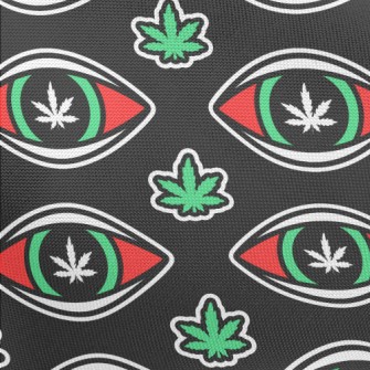 Eyes Cannabis Leaves Pongee
