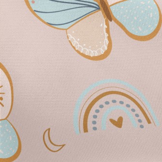 Rainbow And Butterfly Pongee