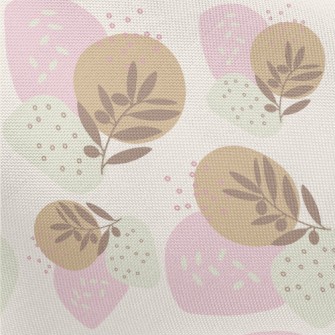 Small Soft Colored Leaves Pongee