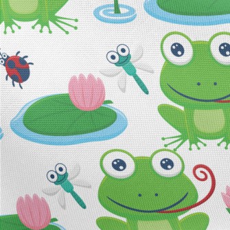 Daze Tongue Sticking Out Frog Pongee