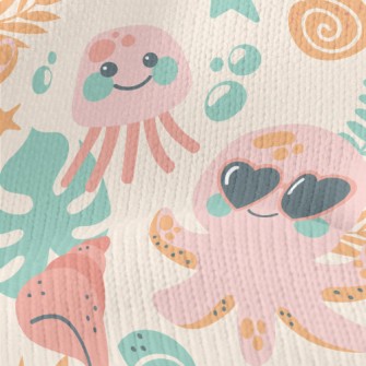 Octopus In Sunglasses Stretch Jersey