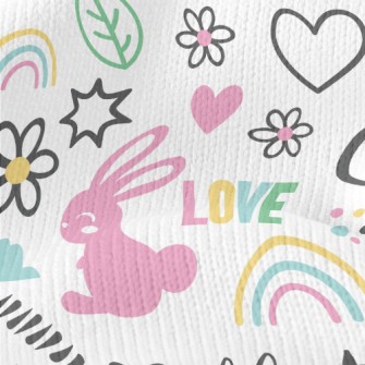 Colorful Jumping Bunny Stretch Jersey