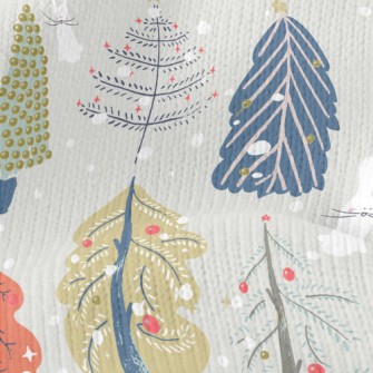 Nordic Warm Christmas Tree Stretch Jersey