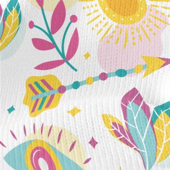 Mysterious Eye Feather Stretch Jersey