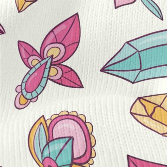 Gems And Flowers Stretch Jersey