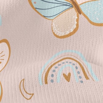 Rainbow And Butterfly Stretch Jersey