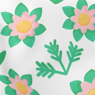 Elegant Flowers And Plants Lightweight Cotton Poplin