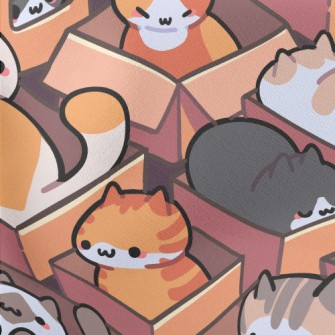 Cardboard Life Kitten Lightweight Cotton Poplin