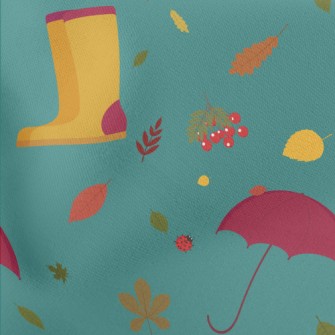 Rainy Day Umbrella Rain Boots Lightweight Cotton Poplin