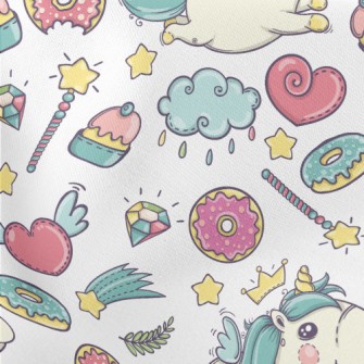 Fantasy Unicorn Lightweight Cotton Poplin