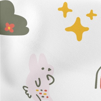 Rabbit Funny Dancing Lightweight Cotton Poplin