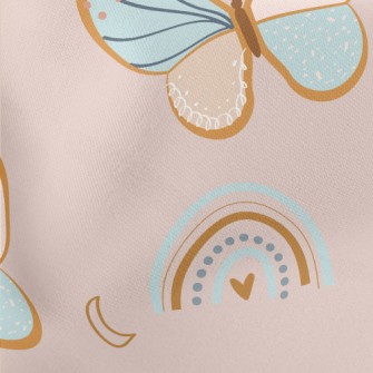 Rainbow And Butterfly Lightweight Cotton Poplin