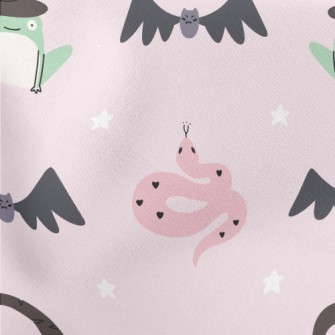 Halloween Bat Snake Lightweight Cotton Poplin