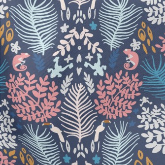 Tropical Forest Plants Lightweight Cotton Poplin