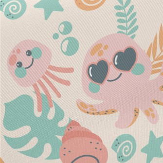 Octopus In Sunglasses Midweight Cotton Poplin