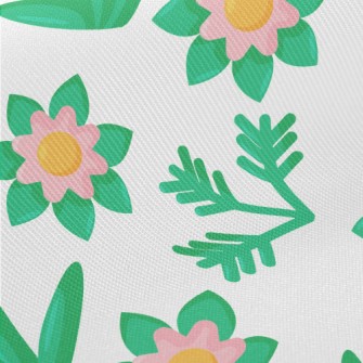 Elegant Flowers And Plants Midweight Cotton Poplin