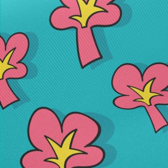 Bright Large Flowers Midweight Cotton Poplin