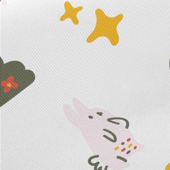 Rabbit Funny Dancing Midweight Cotton Poplin