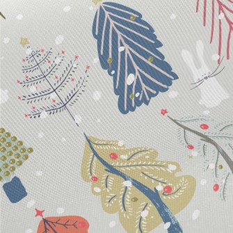 Nordic Warm Christmas Tree Midweight Cotton Poplin