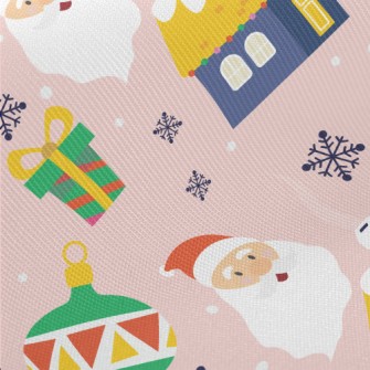 Santa Claus Giving Gifts Midweight Cotton Poplin