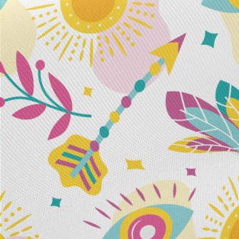 Mysterious Eye Feather Midweight Cotton Poplin