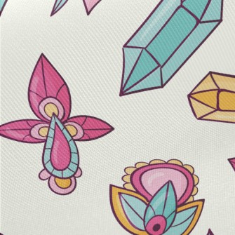 Gems And Flowers Midweight Cotton Poplin