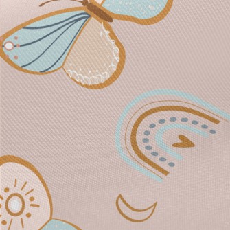 Rainbow And Butterfly Midweight Cotton Poplin