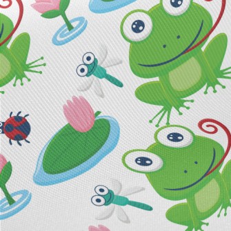 Daze Tongue Sticking Out Frog Midweight Cotton Poplin