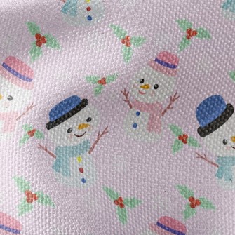 Snowman Goes On A Date Waterproof Canvas