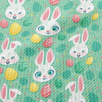Happy Big-eyed Bunny Birdseye Piqué