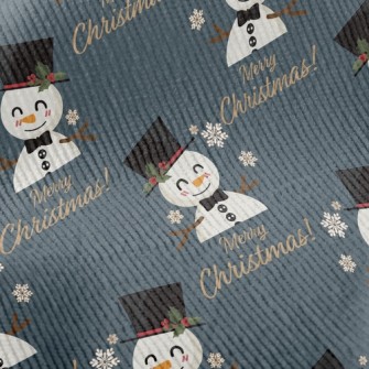 Smiling Christmas Snowman Standard Corduroy