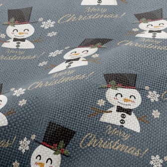 Smiling Christmas Snowman Performance Linen