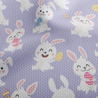 Happy Jumping Bunny Athletic Mesh Flat Back