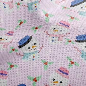 Snowman Goes On A Date Athletic Mesh Flat Back