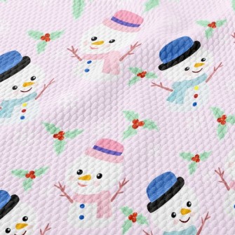 Snowman Goes On A Date Birdseye Piqué