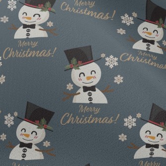 Smiling Christmas Snowman Chiffon